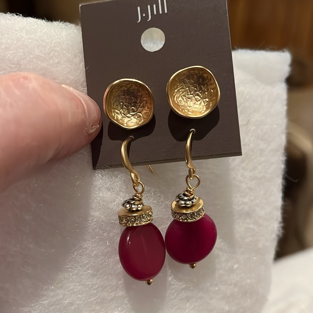 J.Jill Path-Less-Traveled Berry Stud Earring Set/NWT - Picture 8 of 8